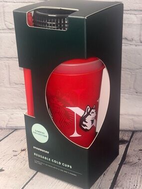 NWT Starbucks Campus Collection Reusable Cold Cups 5 Pack Northeastern Huskies